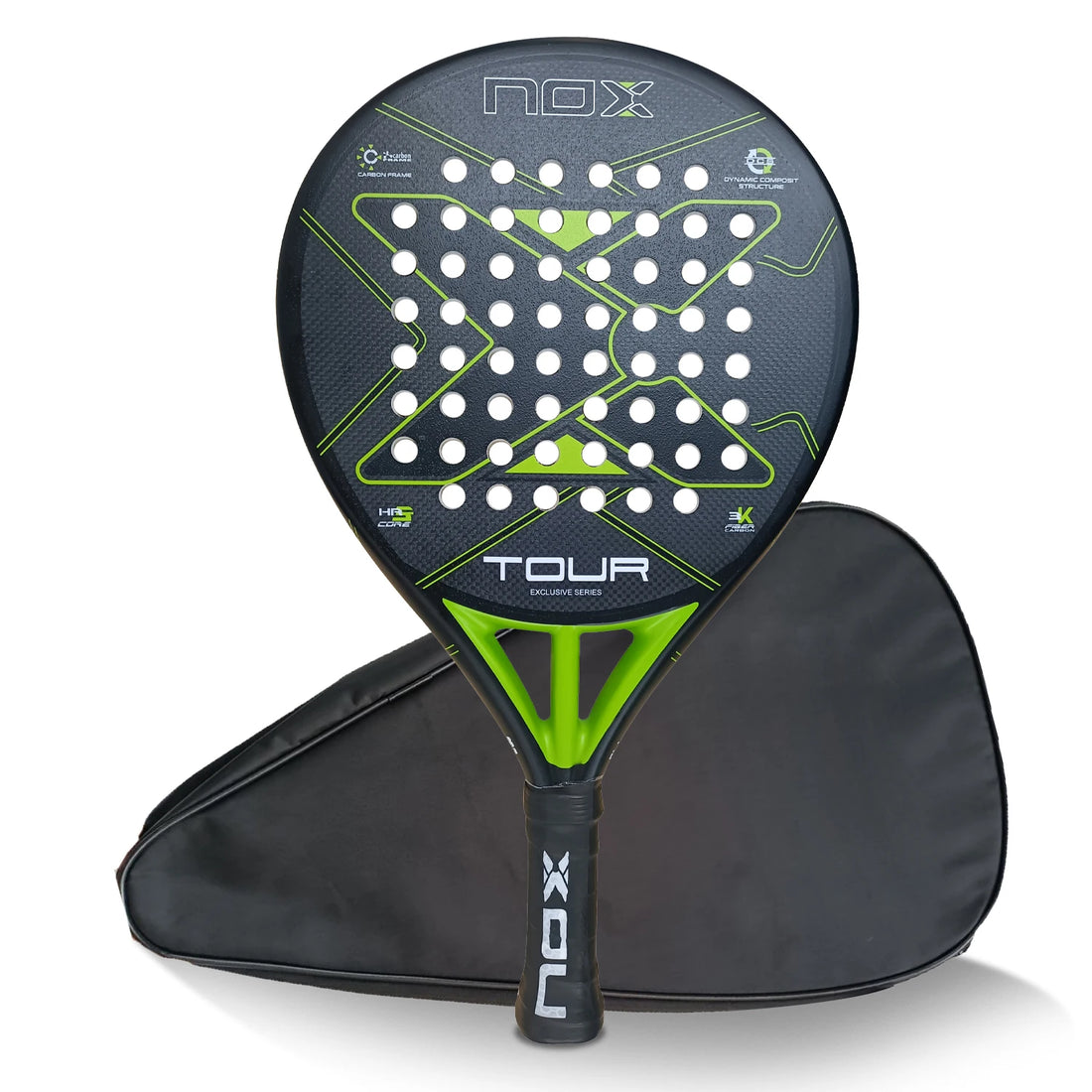 12K Carbon Fiber Tennis Padel Racket – High Balance EVA Memory Paddle with Bag