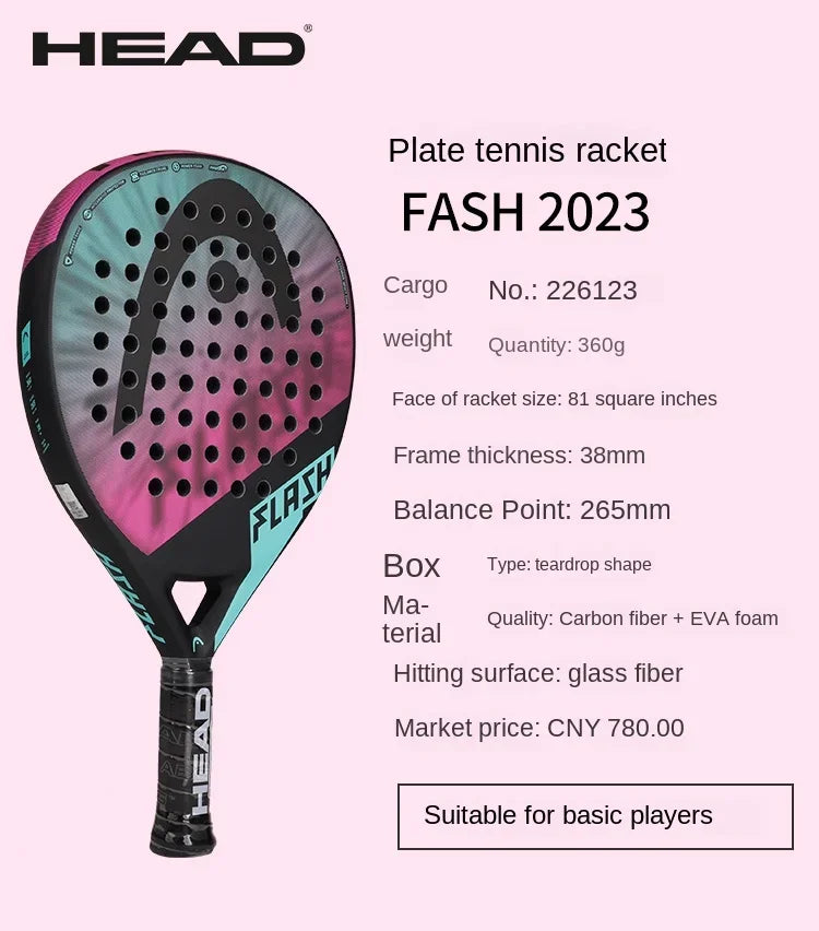 High-Quality Head Padel Flash Racket – Premium Padel Tennis Raquete for Sports Performance