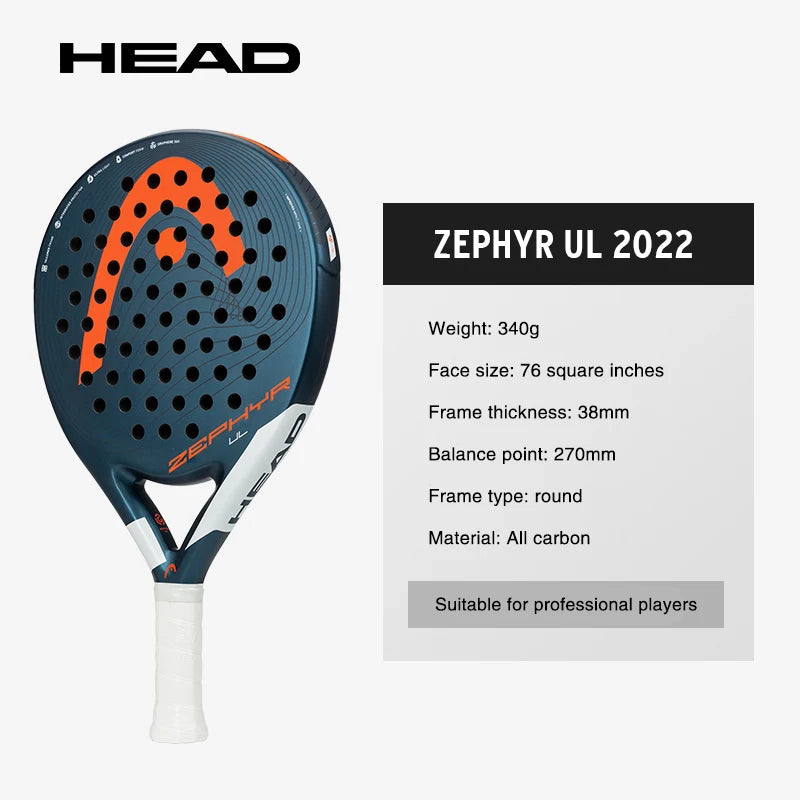 HEA Zephyr Padel Tennis Racket – Lightweight Carbon Fiber Design for Superior Performance