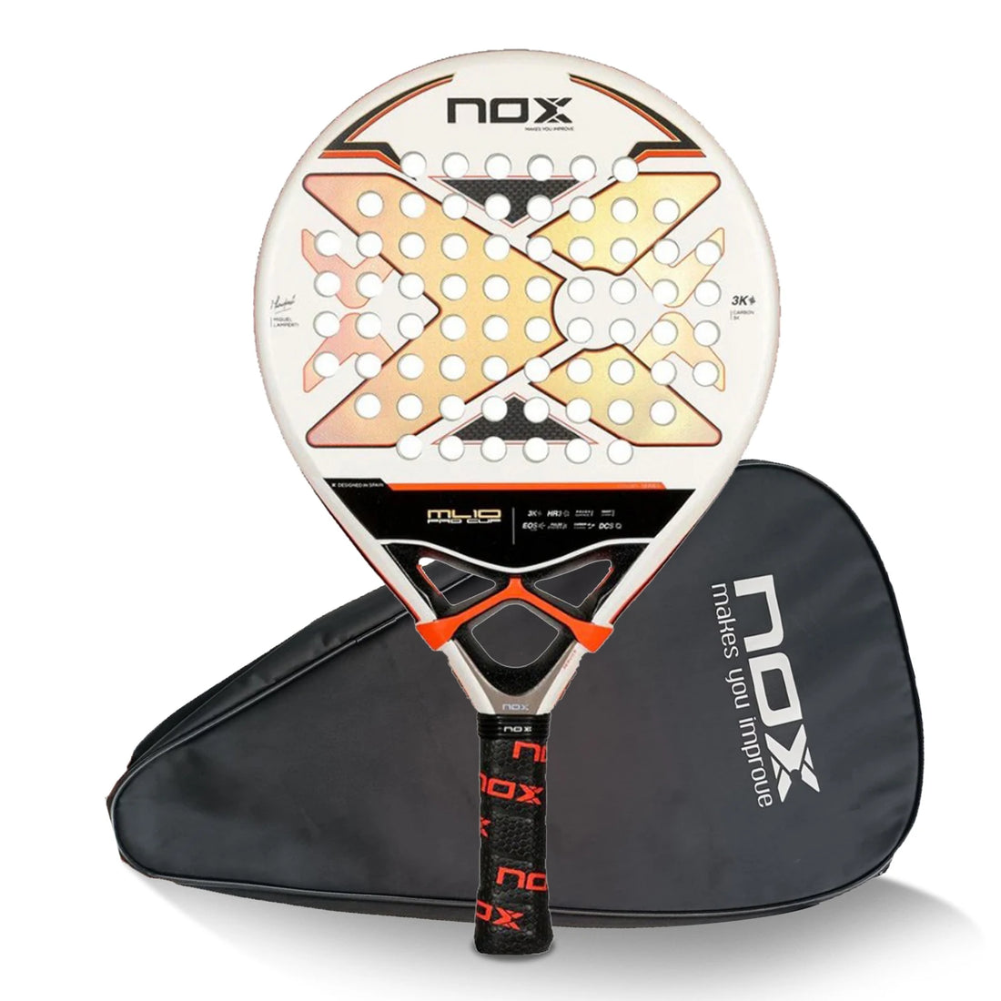 12K Carbon Fiber Tennis Padel Racket – High Balance EVA Memory Paddle with Bag