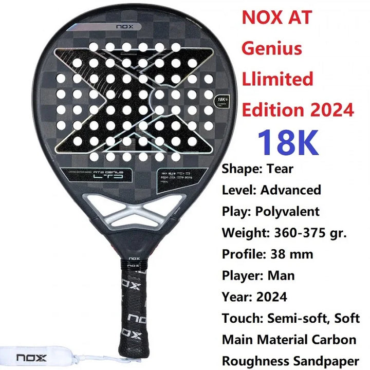 Padel Tennis Racket – 3K Carbon Fiber, EVA Soft Memory Core, Rough Surface, High Balance Paddle