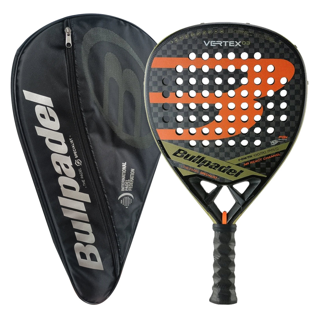 Bullpadel New Padel Racket - Carbon Fiber 3K 12K 18K EVA Soft Round Shape Paddle for Men and Women