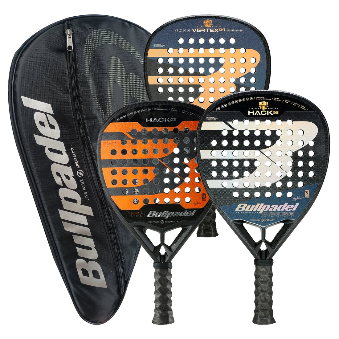 Bullpadel Professional Paddle Racket - Full Carbon 3K Panel with EVA Soft Face and Padel Bag