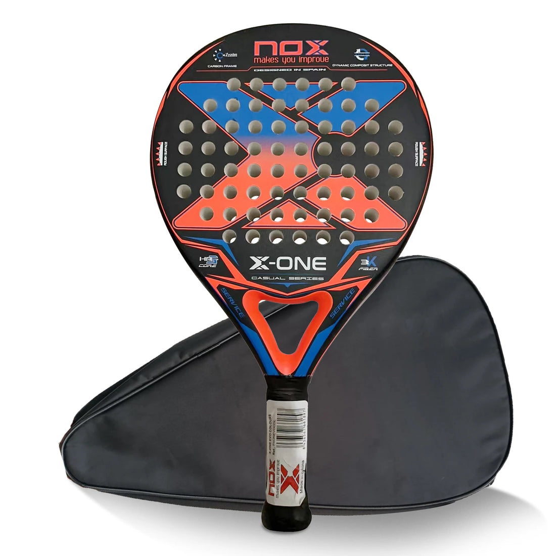 12K Carbon Fiber Tennis Padel Racket – High Balance EVA Memory Paddle with Bag