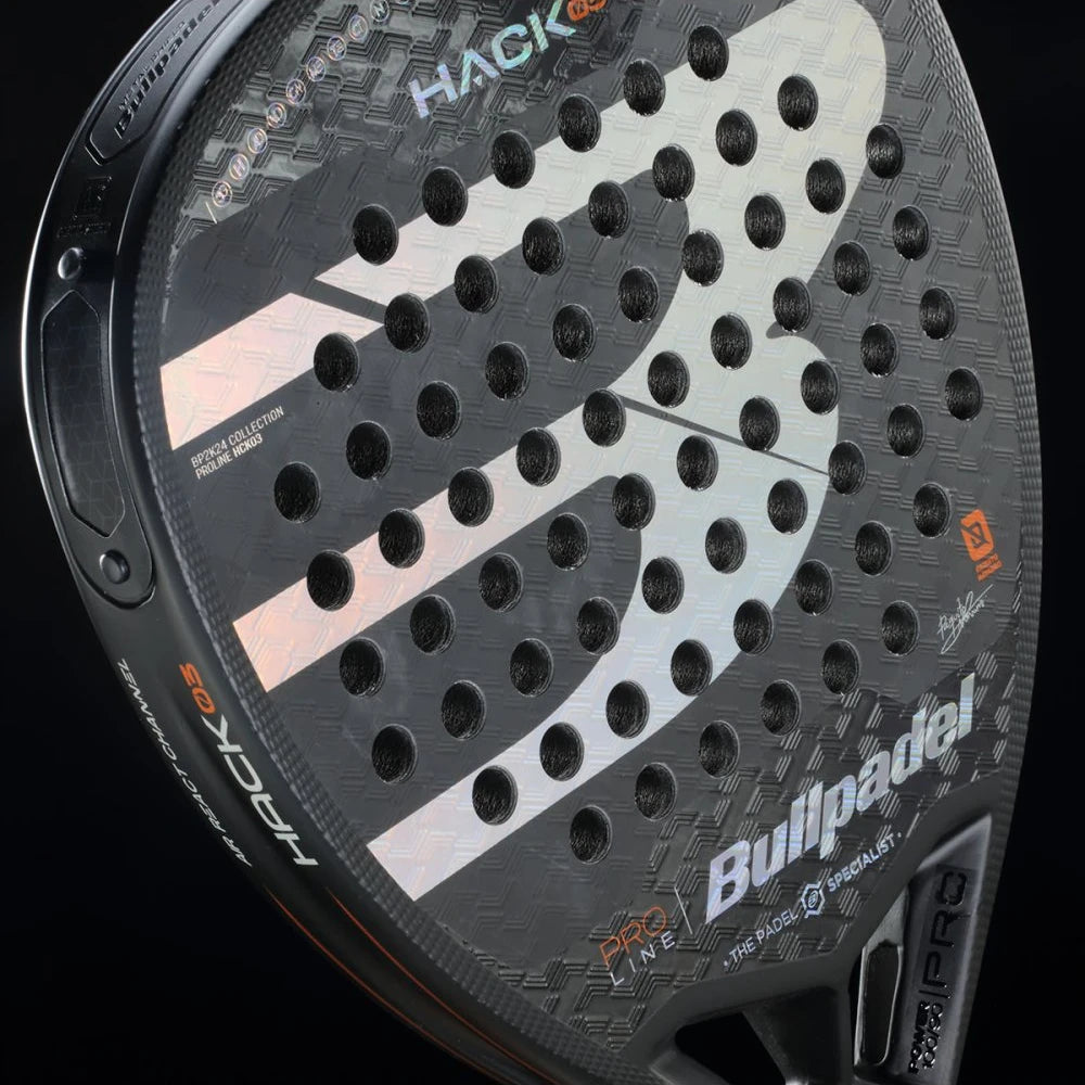 Bullpadel Professional Paddle Racket - Full Carbon 3K Panel with EVA Soft Face and Padel Bag