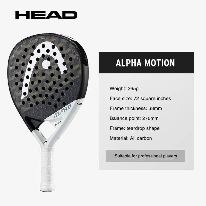 Original HEAD Full Carbon Beach Tennis Racket - Lightweight, Wide Face, Comfortable Grip for Sports Performance