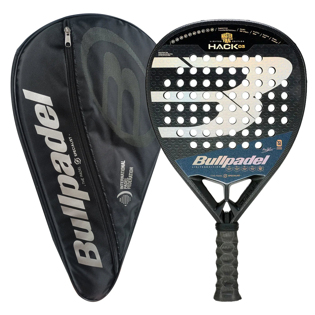 Bullpadel New Padel Racket - Carbon Fiber 3K 12K 18K EVA Soft Round Shape Paddle for Men and Women