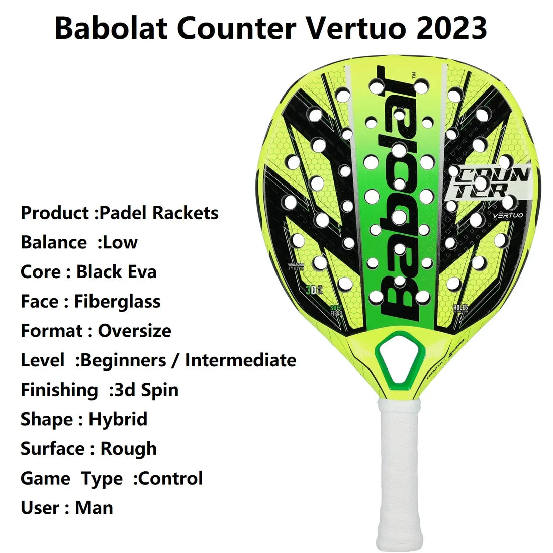 Babolat Counter Veron Vertuo Viper APT Carbon Padel Racket