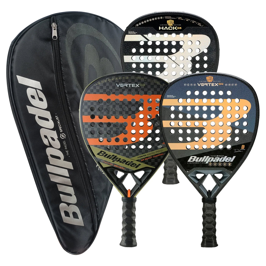 Bullpadel New Padel Racket - Carbon Fiber 3K 12K 18K EVA Soft Round Shape Paddle for Men and Women