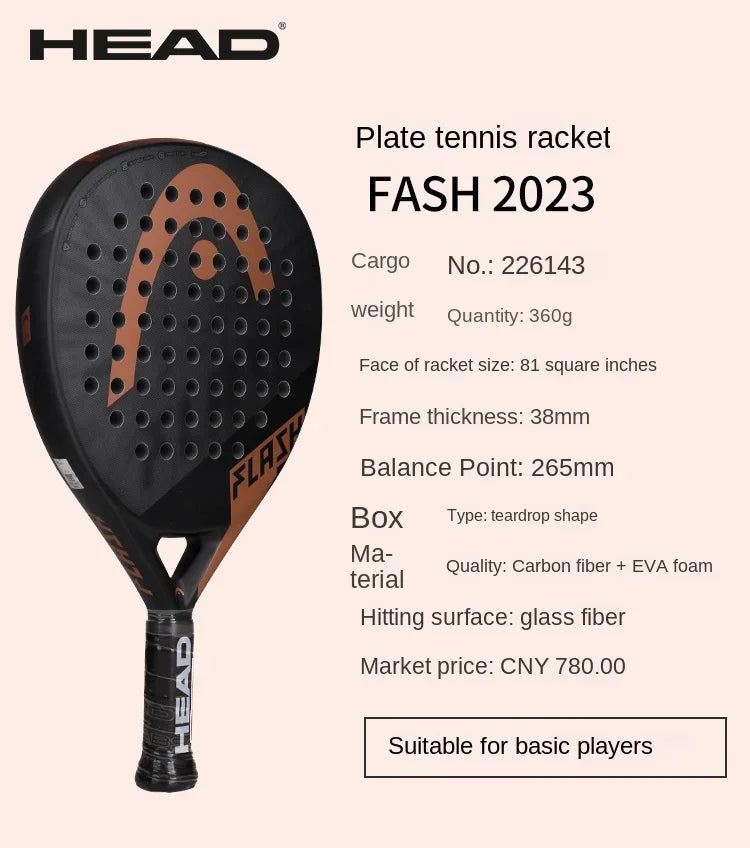 High-Quality Head Padel Flash Racket – Premium Padel Tennis Raquete for Sports Performance