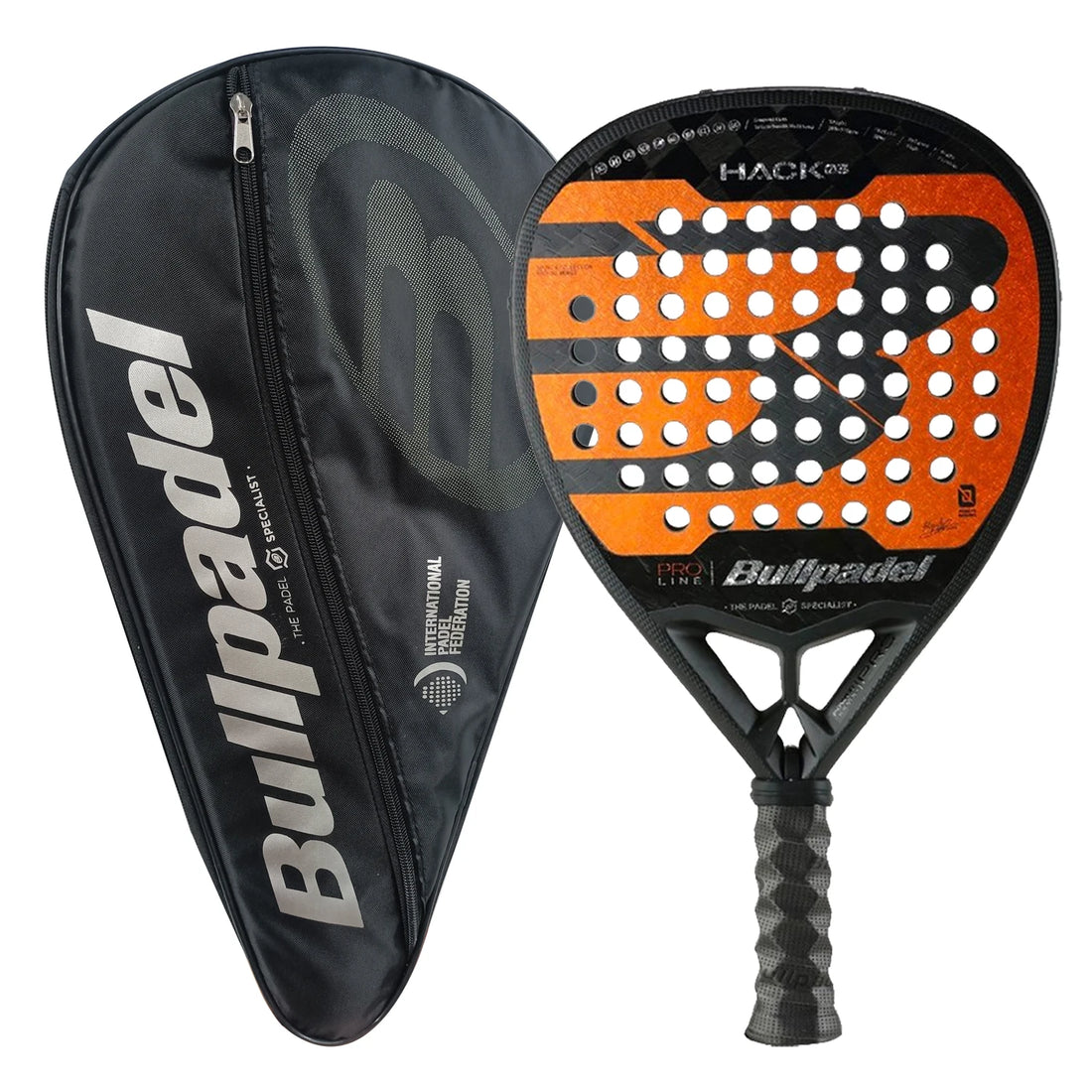 Bullpadel New Padel Racket - Carbon Fiber 3K 12K 18K EVA Soft Round Shape Paddle for Men and Women