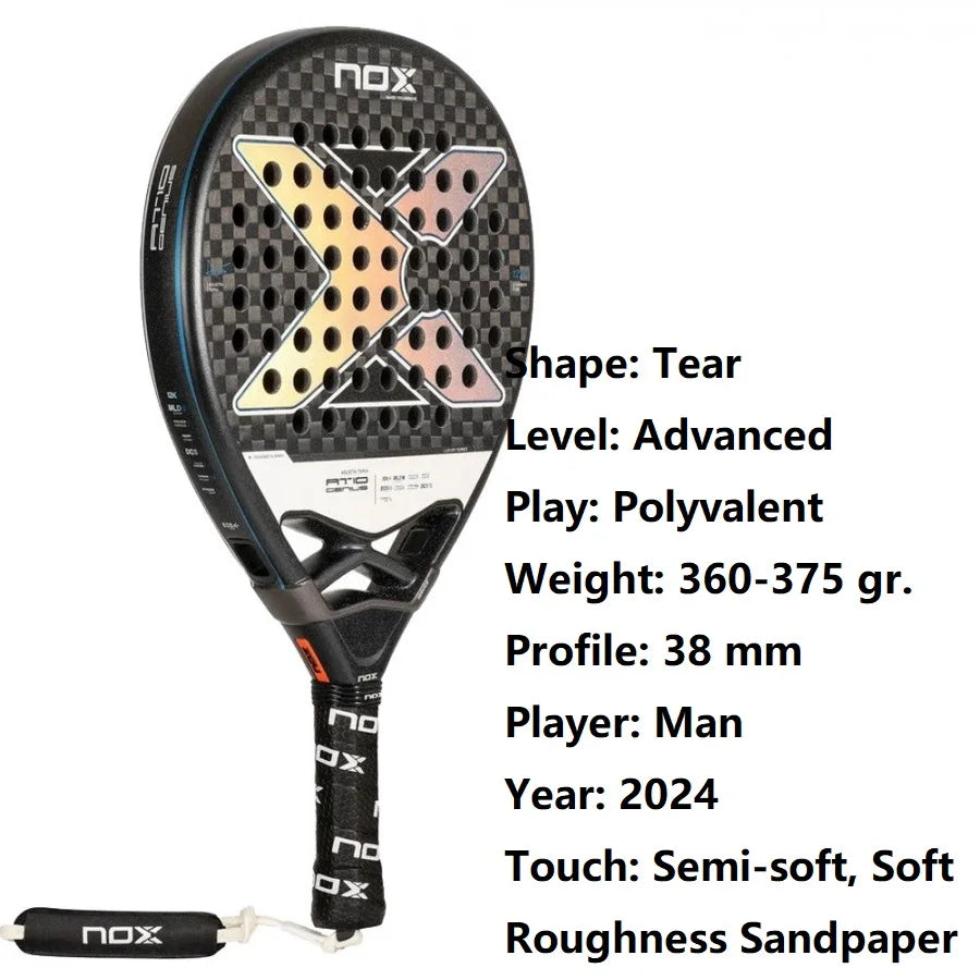 Padel Tennis Racket – 3K Carbon Fiber, EVA Soft Memory Core, Rough Surface, High Balance Paddle