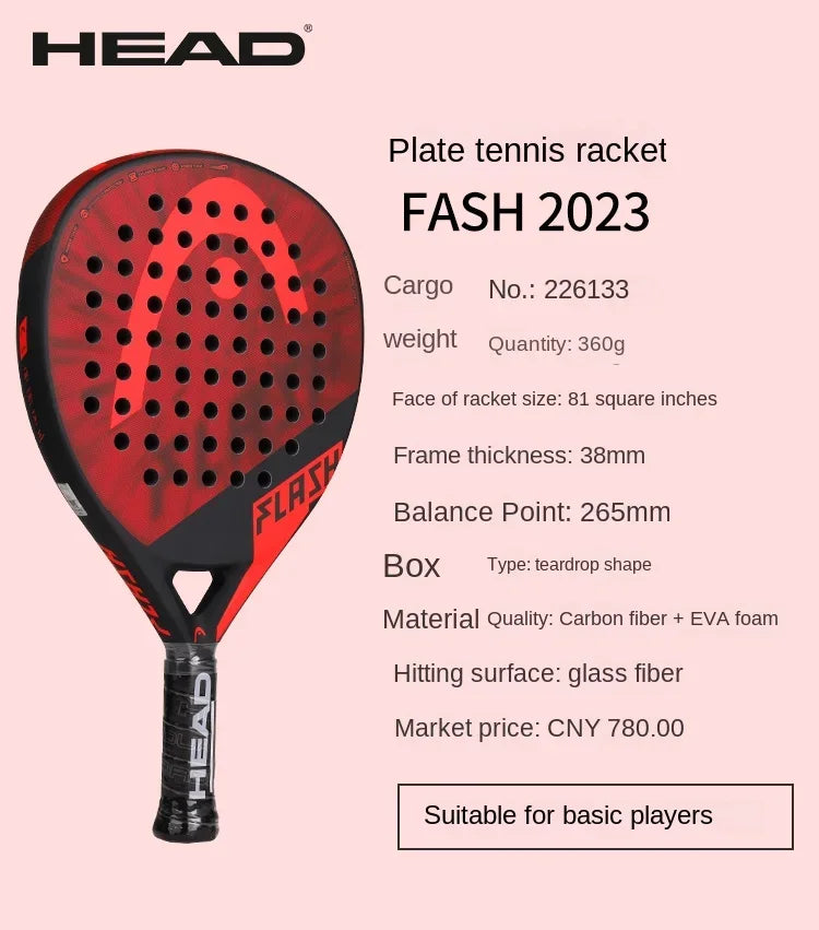 High-Quality Head Padel Flash Racket – Premium Padel Tennis Raquete for Sports Performance