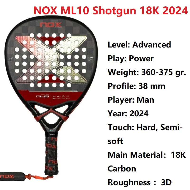 Professional Padel Paddle Tennis Racket - 3K/12K/18K Carbon Fiber Soft EVA Face for Outdoor Sports