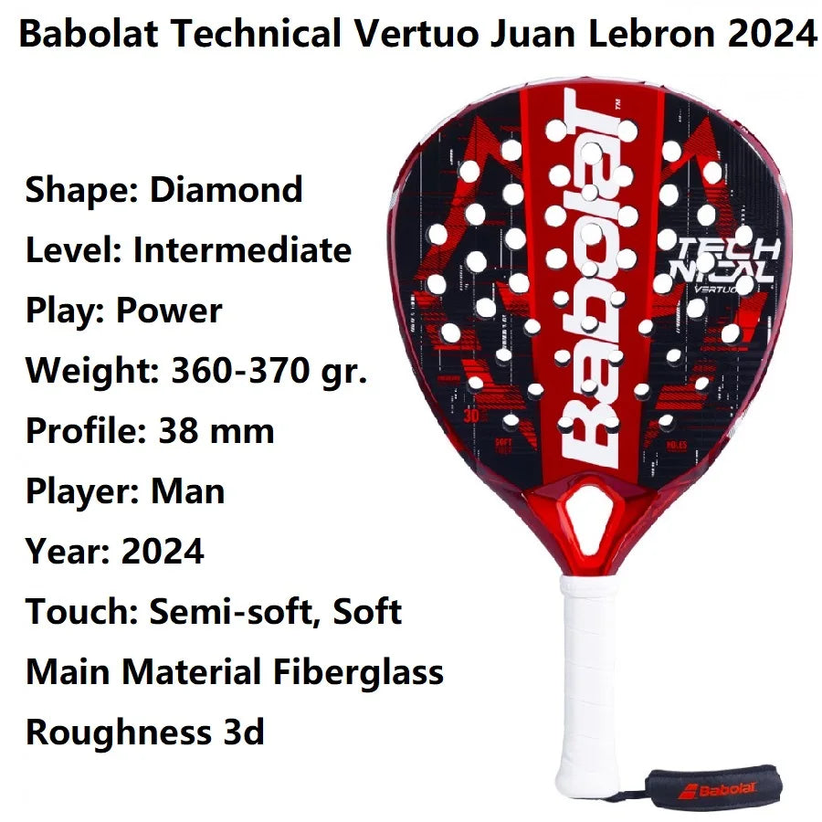 Babolat Professional Pala Padel Tennis Racket Soft Carbon Fiber for Men and Women – Outdoor Sports Equipment