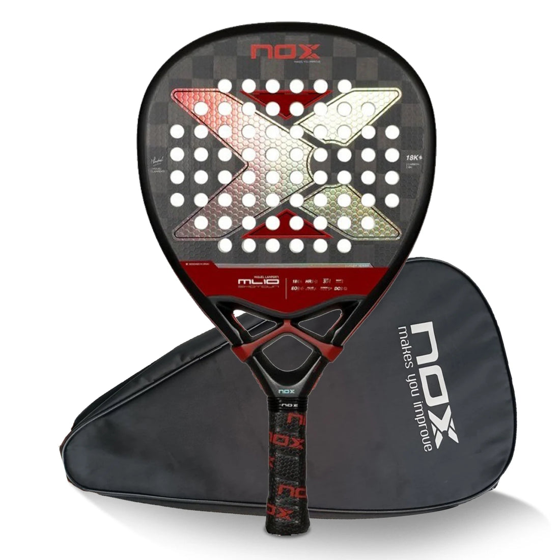 12K Carbon Fiber Tennis Padel Racket – High Balance EVA Memory Paddle with Bag