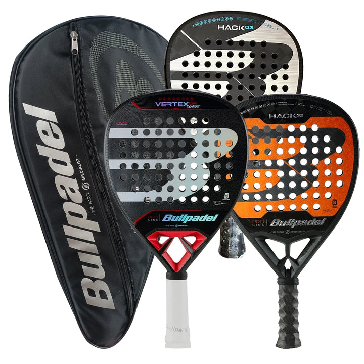 Bullpadel Professional Padel Tennis Racket - Soft Face Carbon Fiber Design